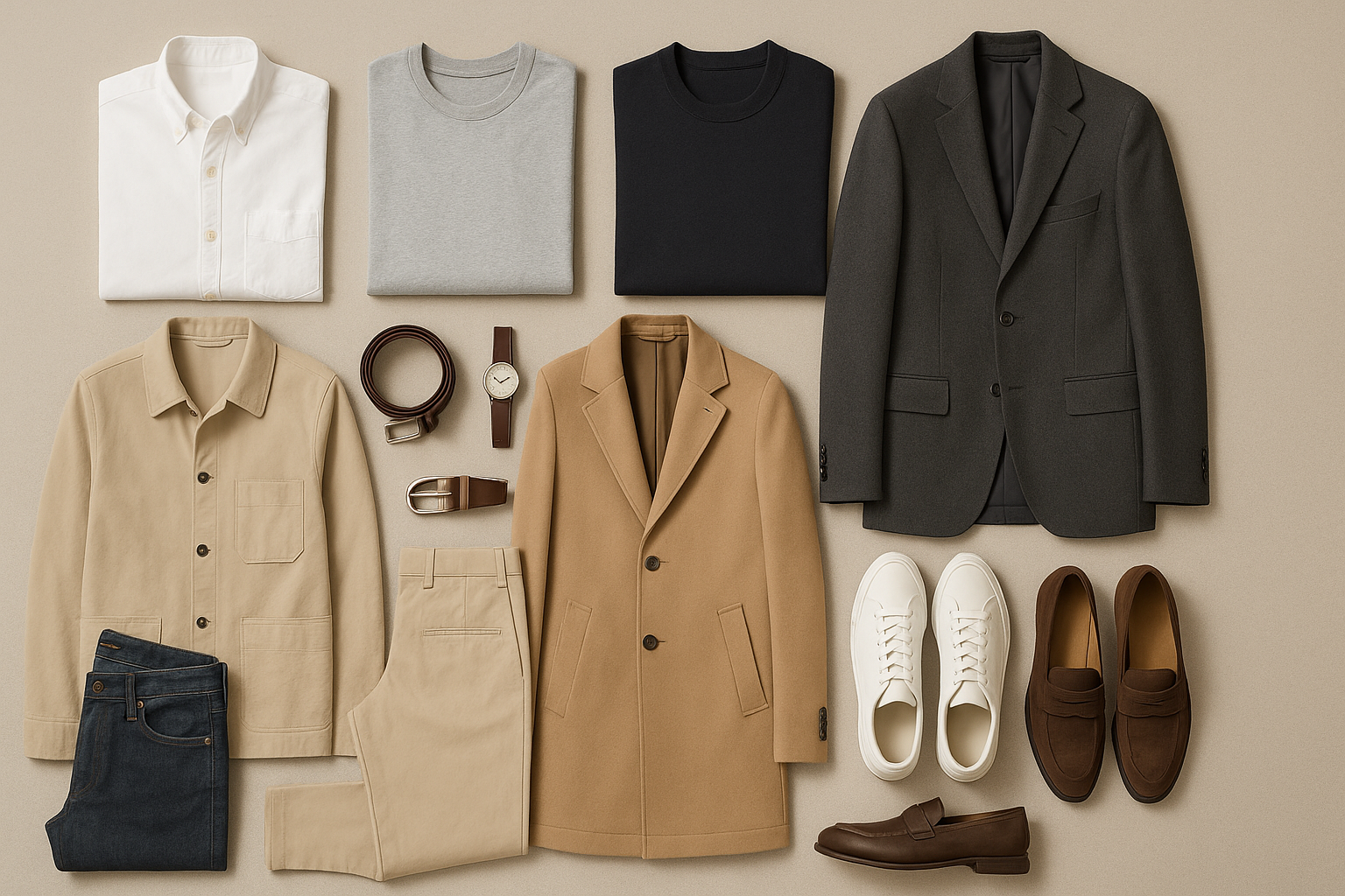 خزانة كبسولة للرجال: 12 قطعة لأكثر من 30 إطلالة